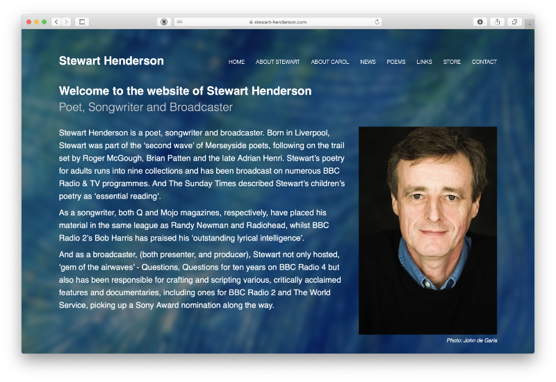Stewart Henderson website screengrab